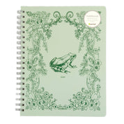 Frog Toile Spiral Notebook, 8x10 Stationary Journal