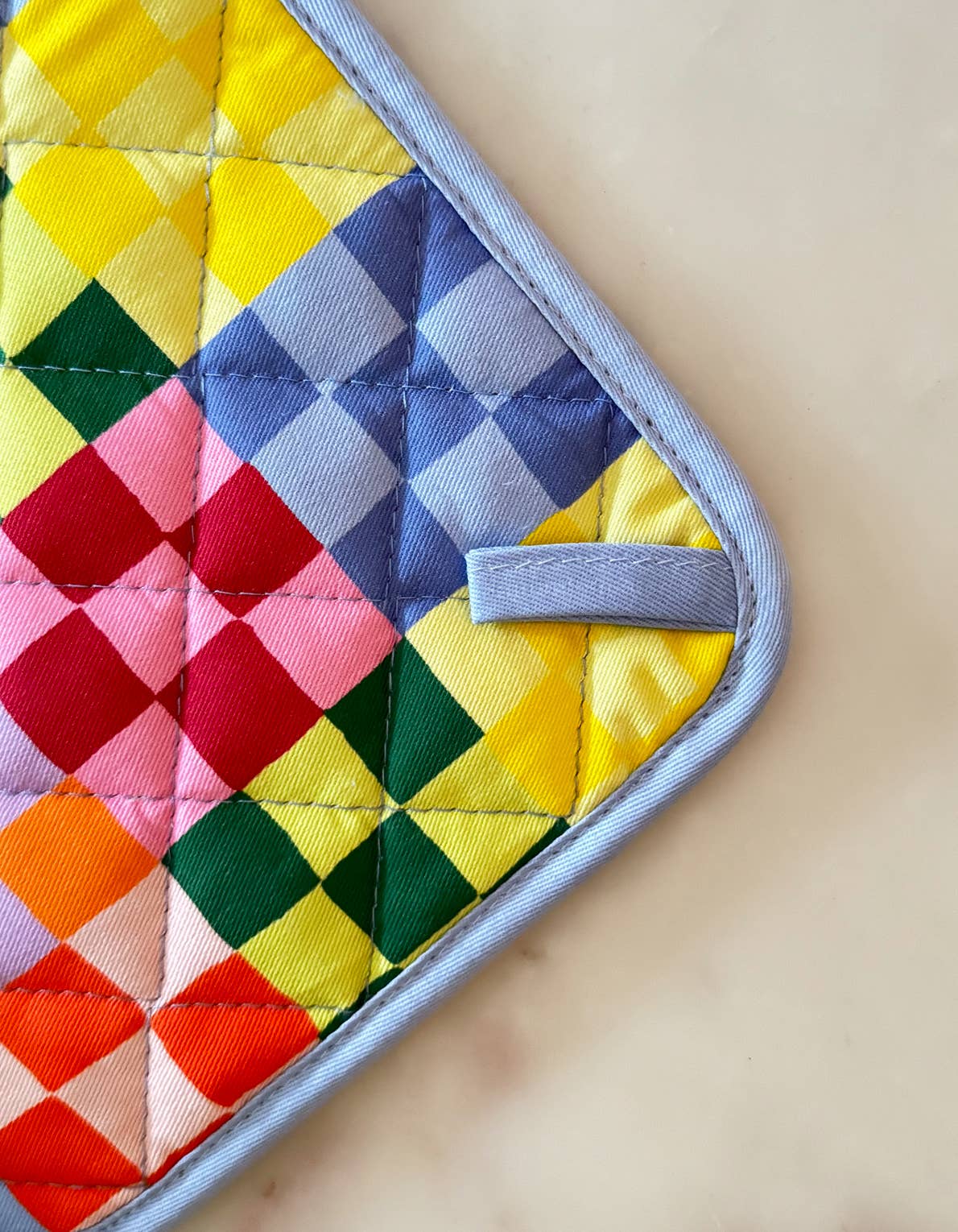 Cotton Oven Mitt + Pot Holder Set | Rainbow Check