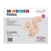 3D Wooden Puzzle: Squirrel