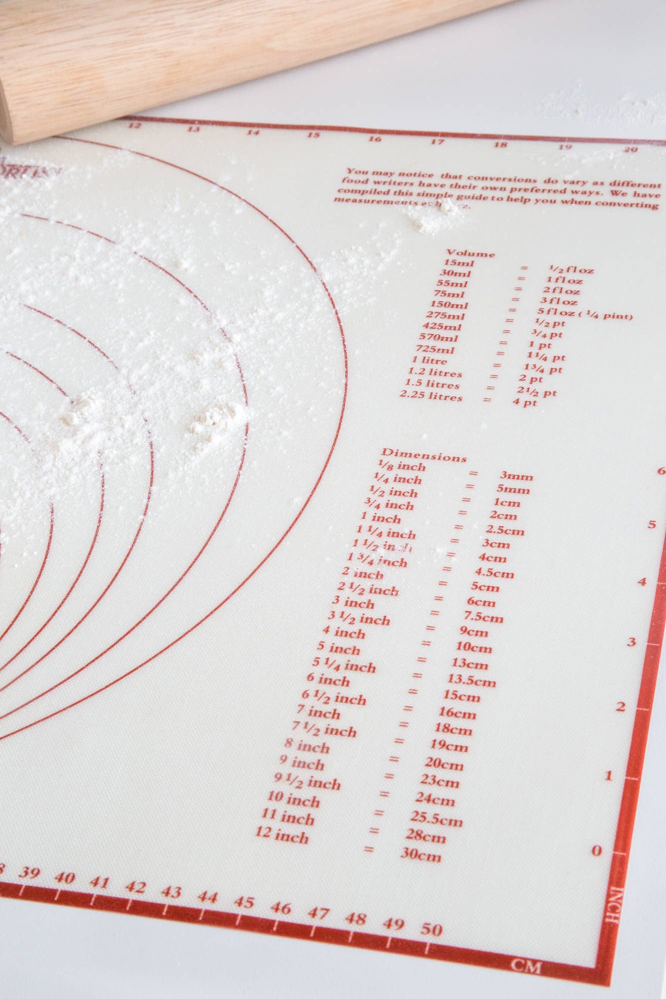 Fox Run Silicone Baking Mat with Measurements, 23.25" x 15.25"