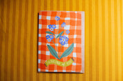 Forget-Me-Not Thinking of You Card | Meaningful Floral Greeting | 5x7 Blank Greeting Card - Red Gingham