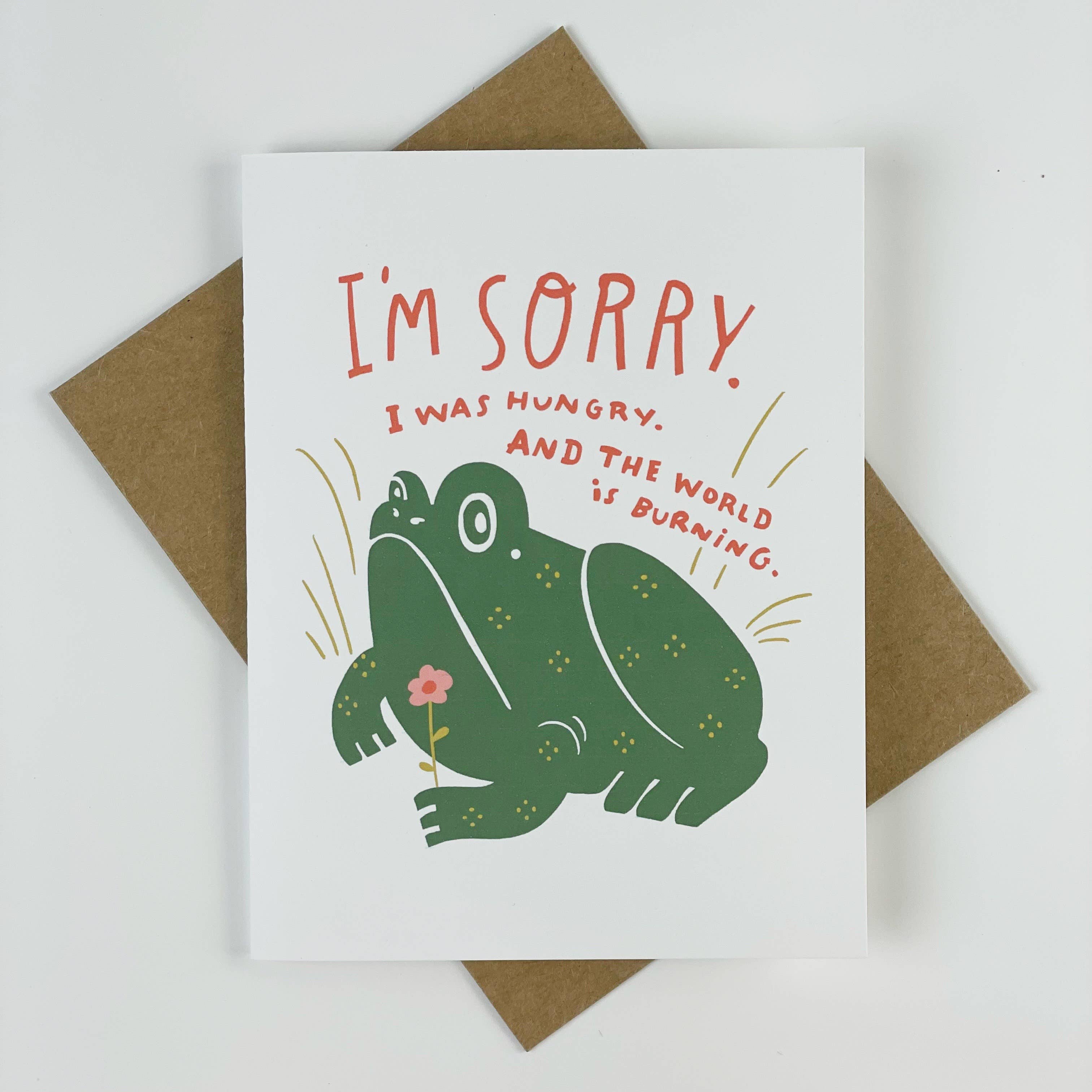 "I'm Sorry" Frog Greeting Card