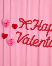 Happy Valentine's Day Banner - 3D glitter banner, Vday