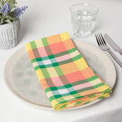 Recycled Cotton 2nd Spin Plaid Meadow Napkins Set of 4