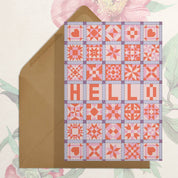 Hello (Patchwork Quilt) Card