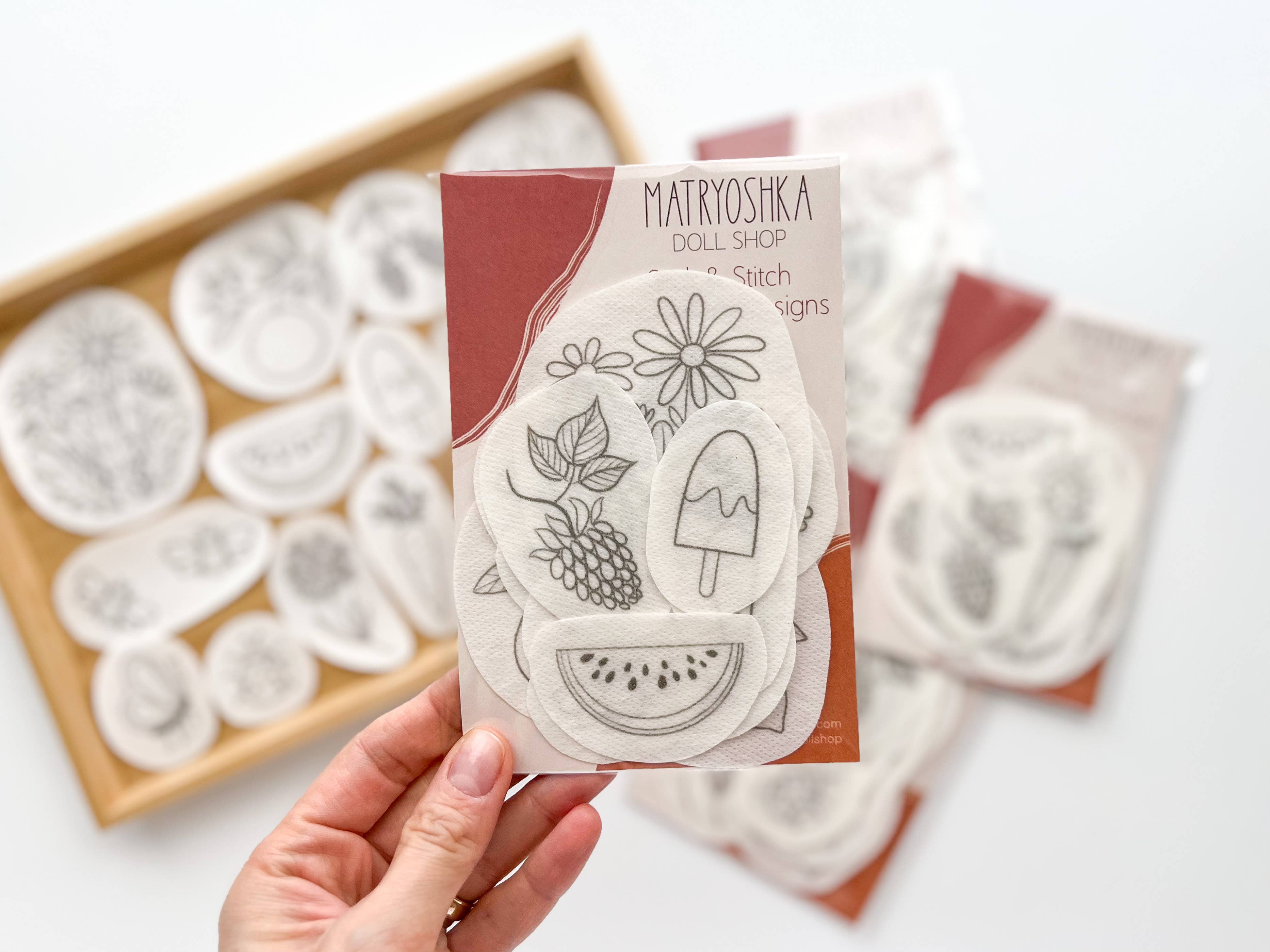 Summer Stick & Stitch Embroidery Patterns/Patches