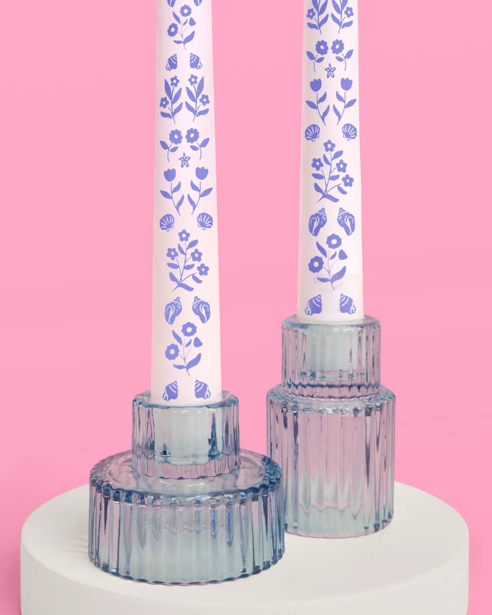 Coastal Candlesticks - set of 2 10" tapered candles