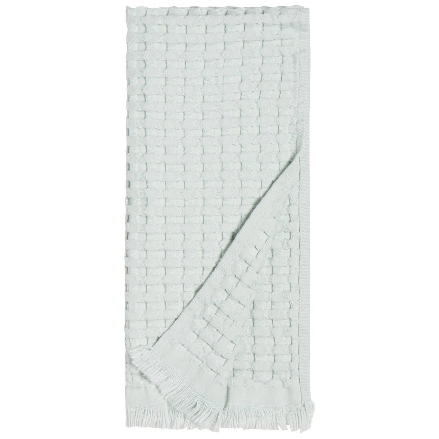 Mist Organic Cotton Waffle Hand Towel