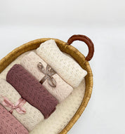 Grace Knitted Cotton Baby Blanket