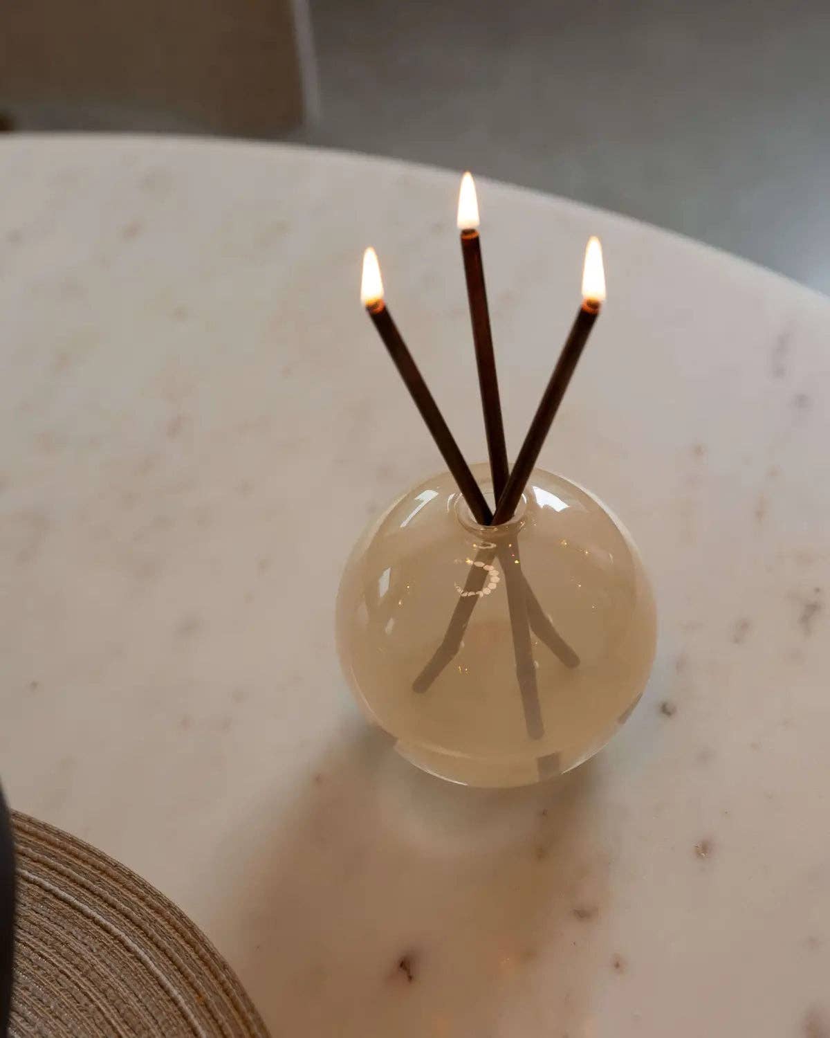 Neva Pampas Glass Vase for Everlasting Candles