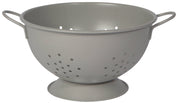 Matte Steel Fog Gray Colander Large