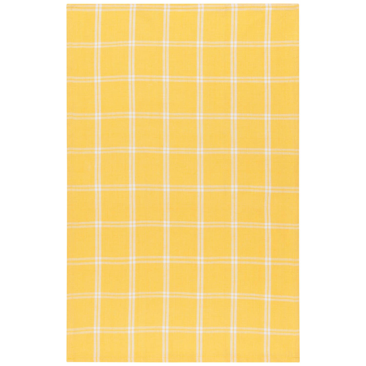 Tic Tac Toe Lemon Yellow Dishtowels Set of 3