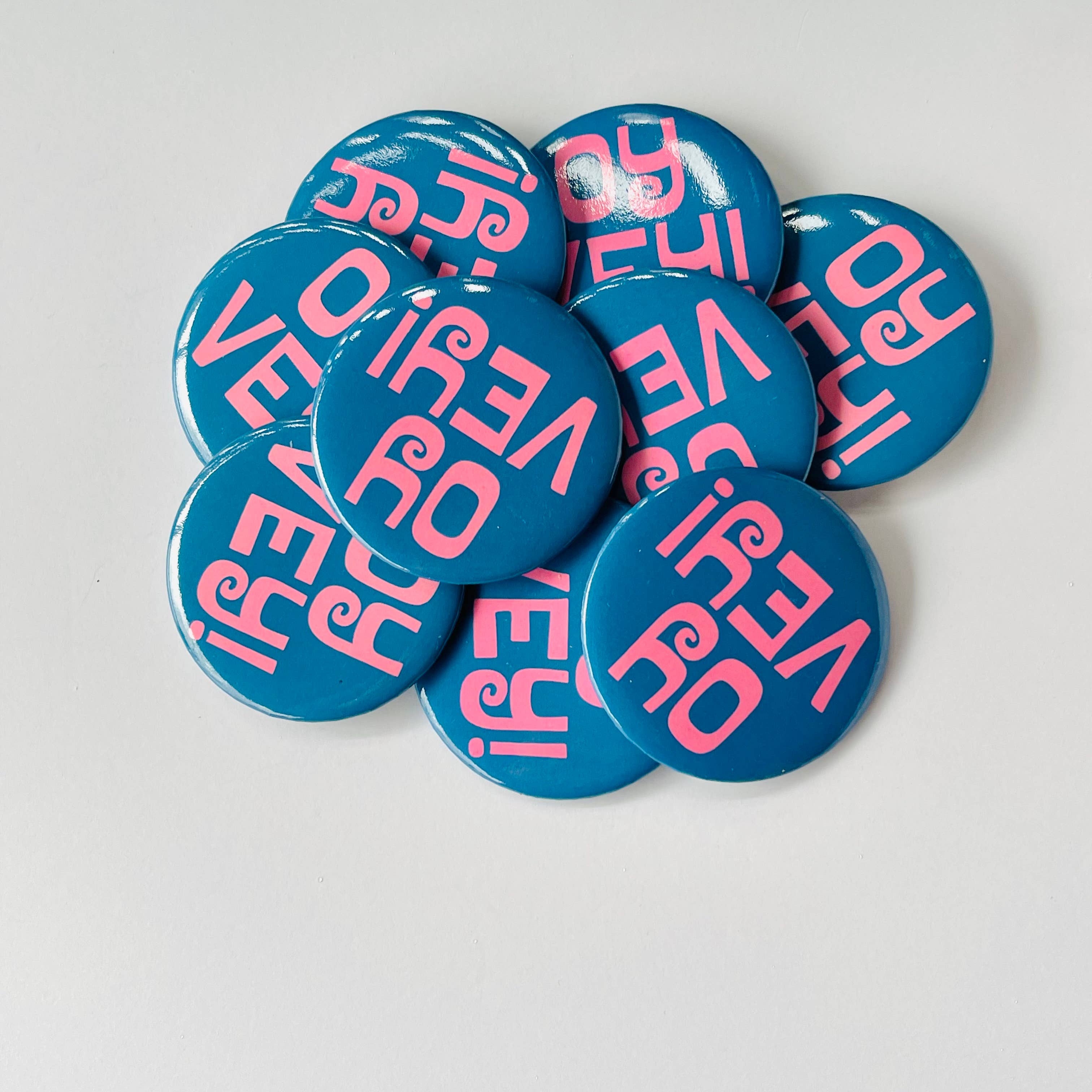 Oy Vey! Pinback button pin USA made Jewish yiddish