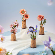 3D Wooden Flower Puzzle: Pink Dahlia
