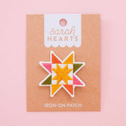 Sawtooth Star Iron-On Patch