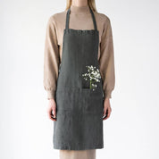 Forest Green Linen Daily Apron