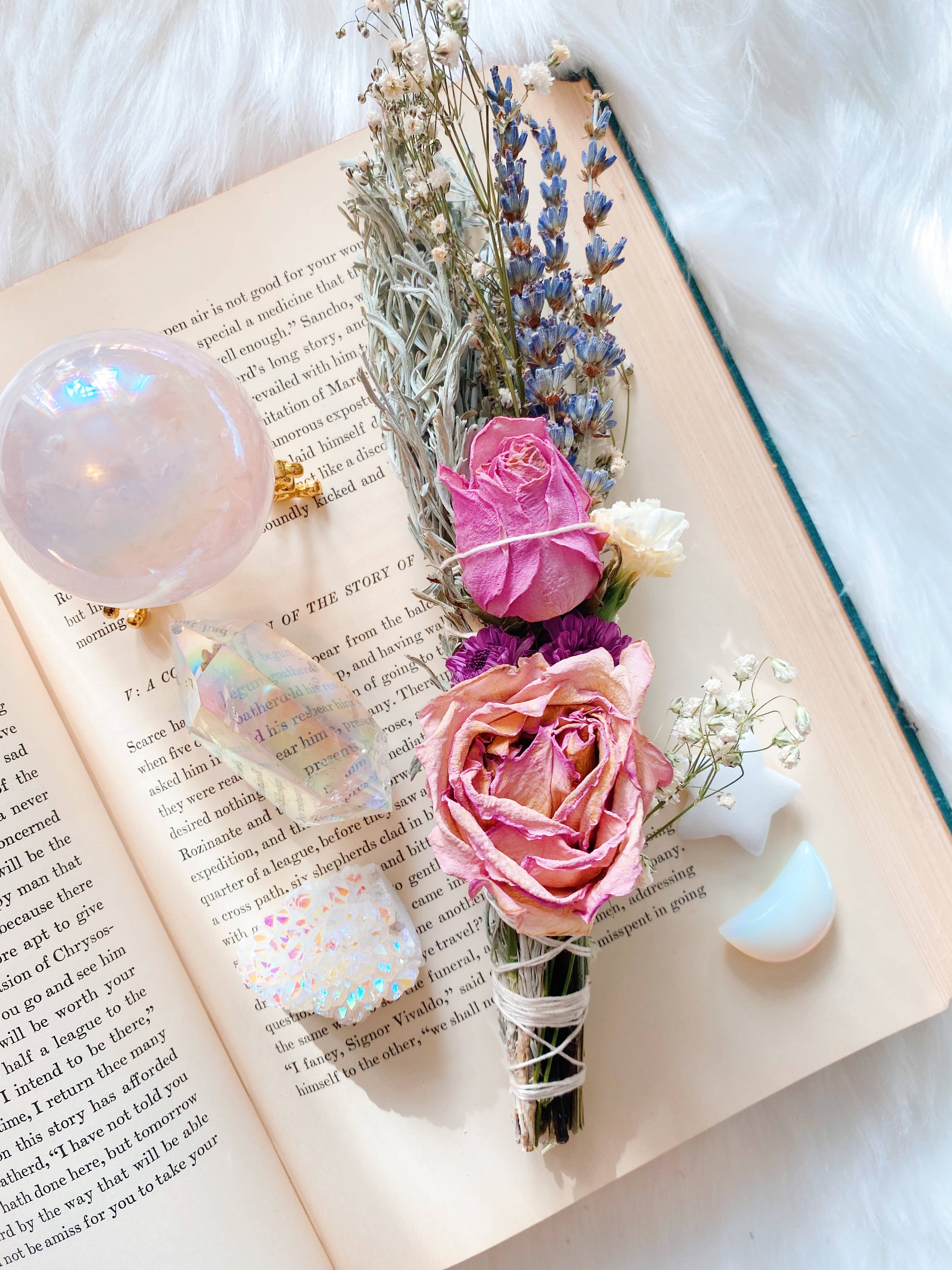 SACRED HEALING Blue/Prairie Sage Bundle - Floral Smudge