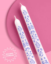 Coastal Candlesticks - set of 2 10" tapered candles