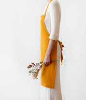 Linen Tales Daily Apron- Mustard