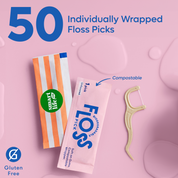 Individually Wrapped Floss Picks | 50 Pack