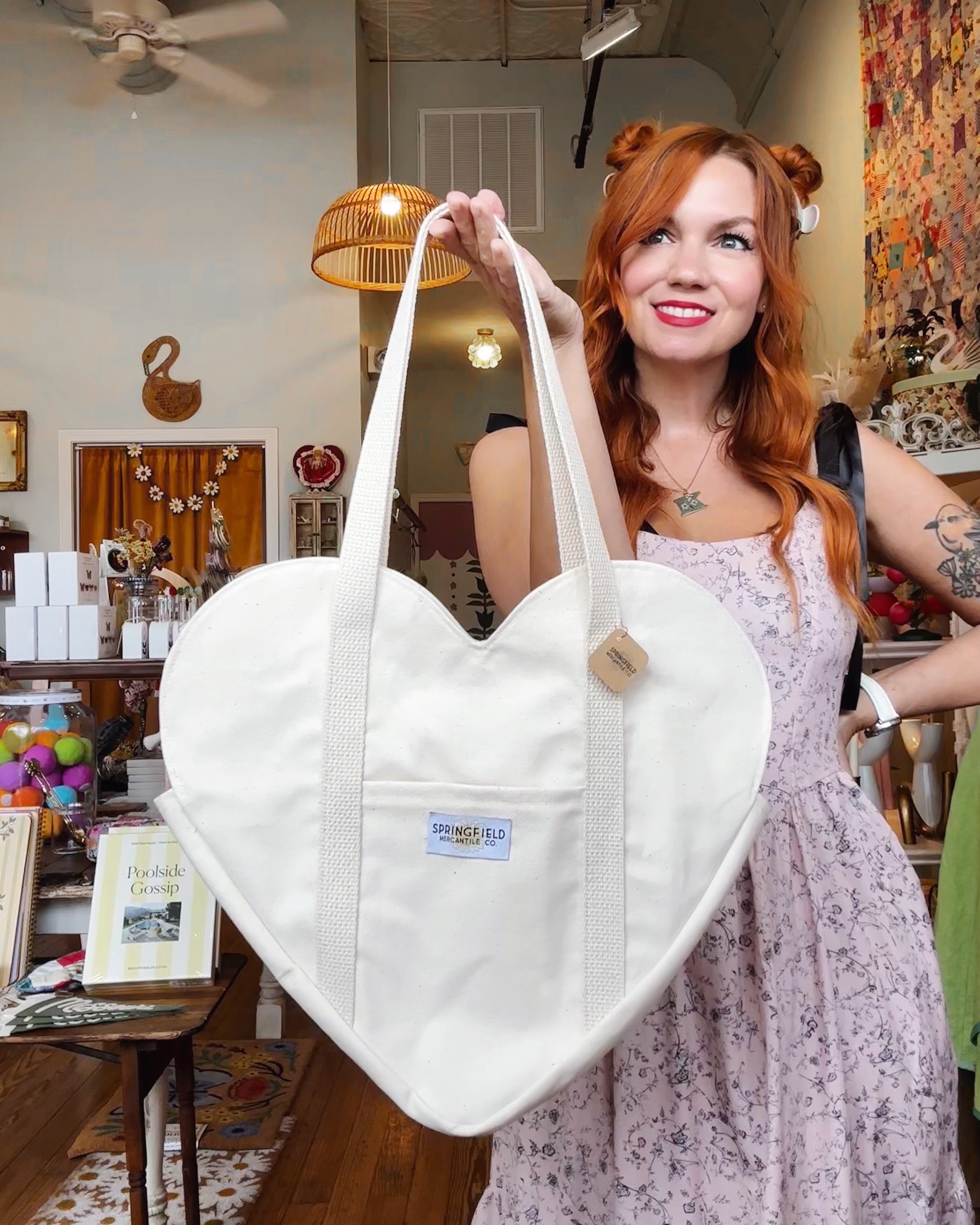 Springfield Mercantile Co. Heart Tote Bag