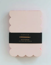 Scalloped Shaped Notepad | Peach + Persimmon Edge
