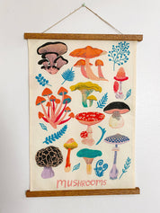 Mushroom Linen Cotton Handmade Tea Towel