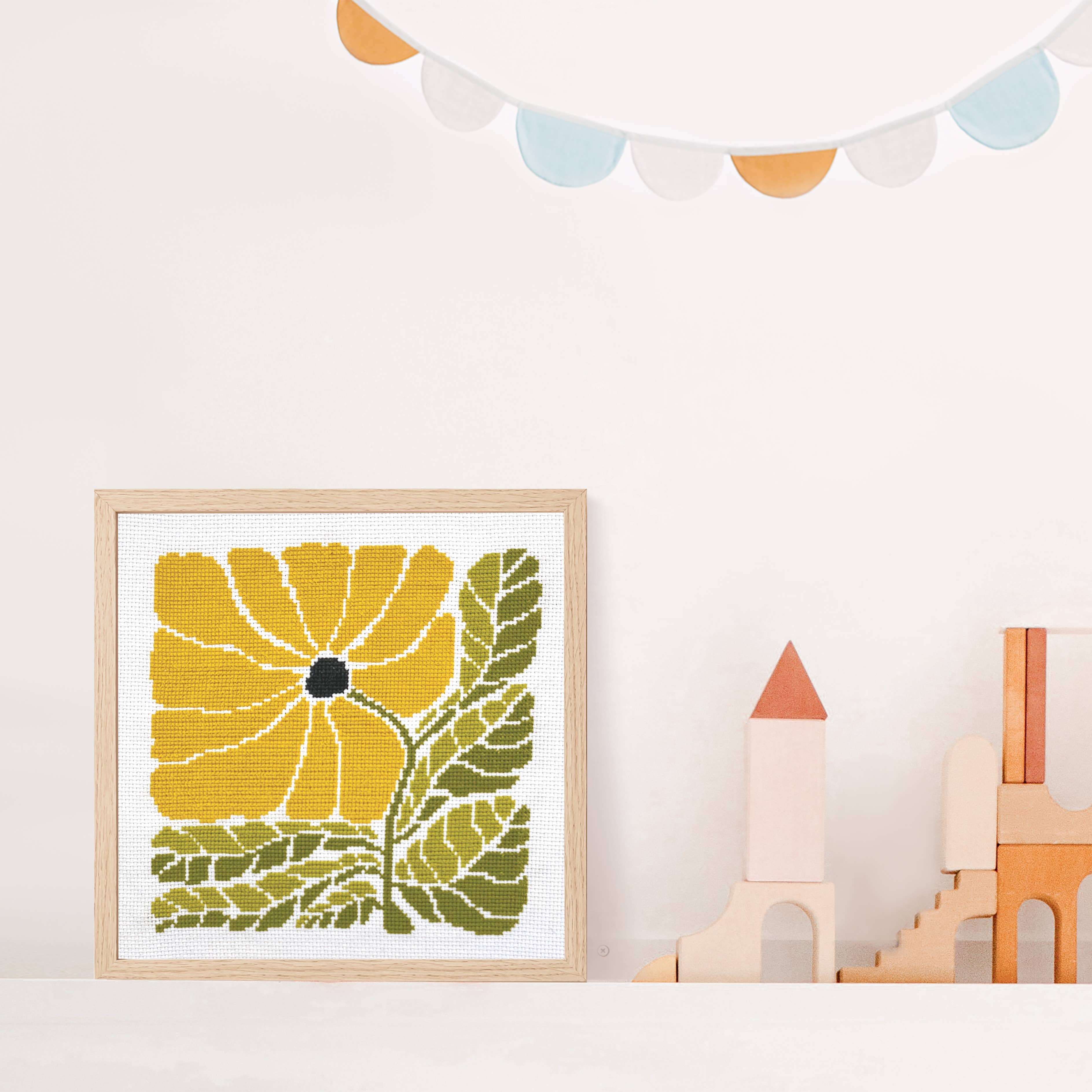 Sunny Blossom Beginner Cross Stitch Kit