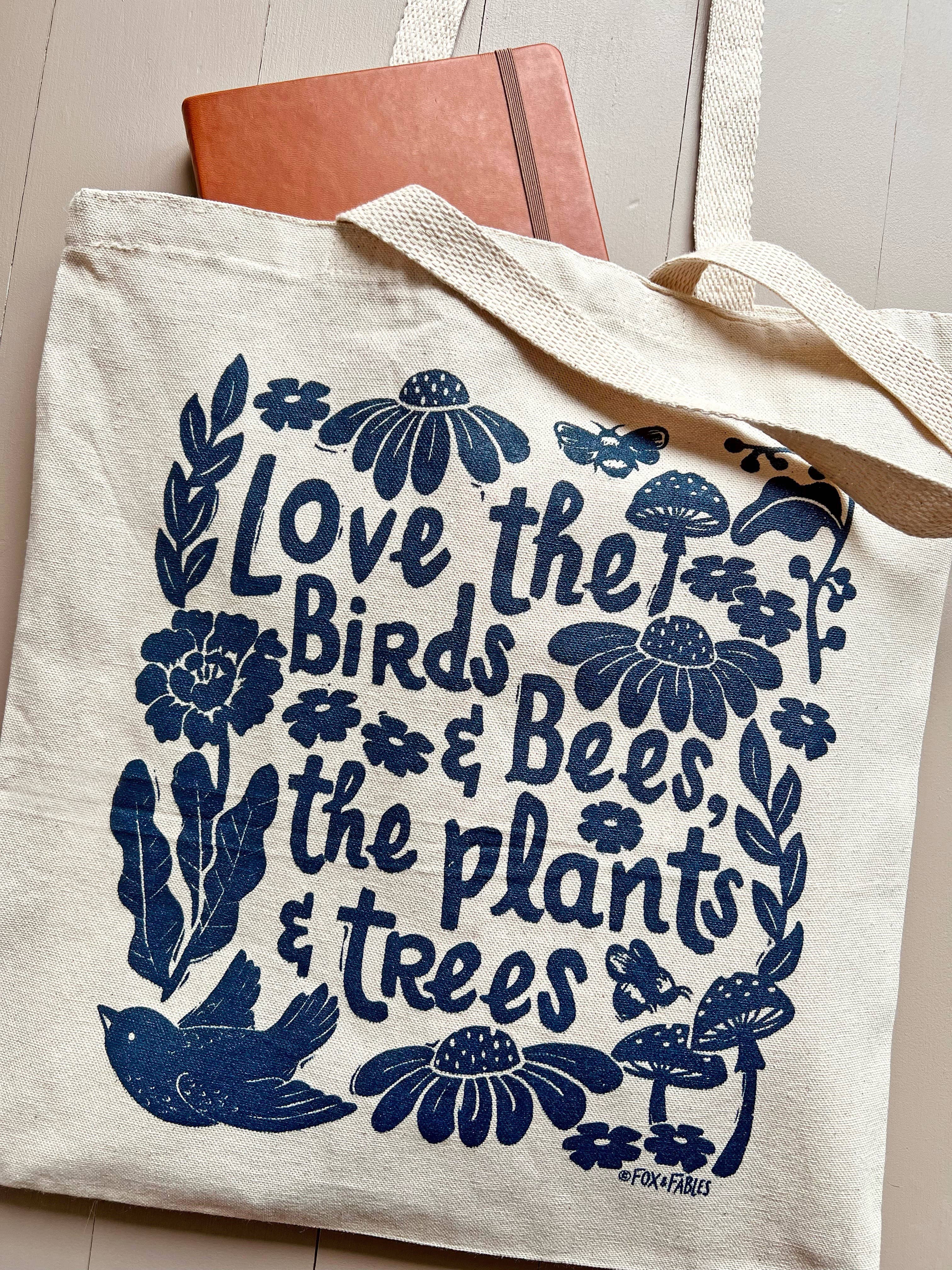 Tote Bag - Love Birds & Bees