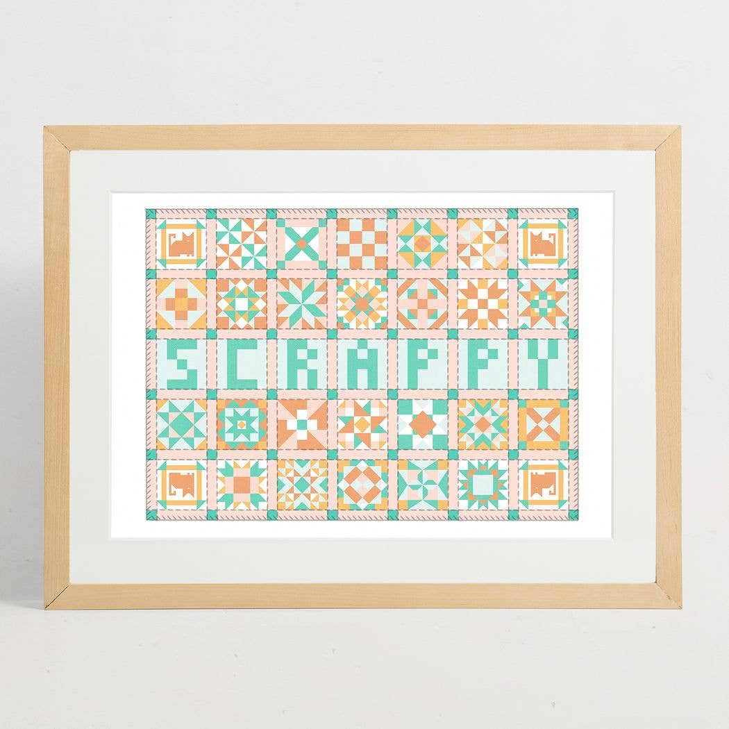Patchwork Quilt Print- Scrappy