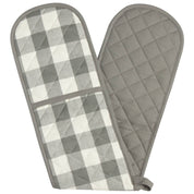London Gray Check Double Oven Mitt