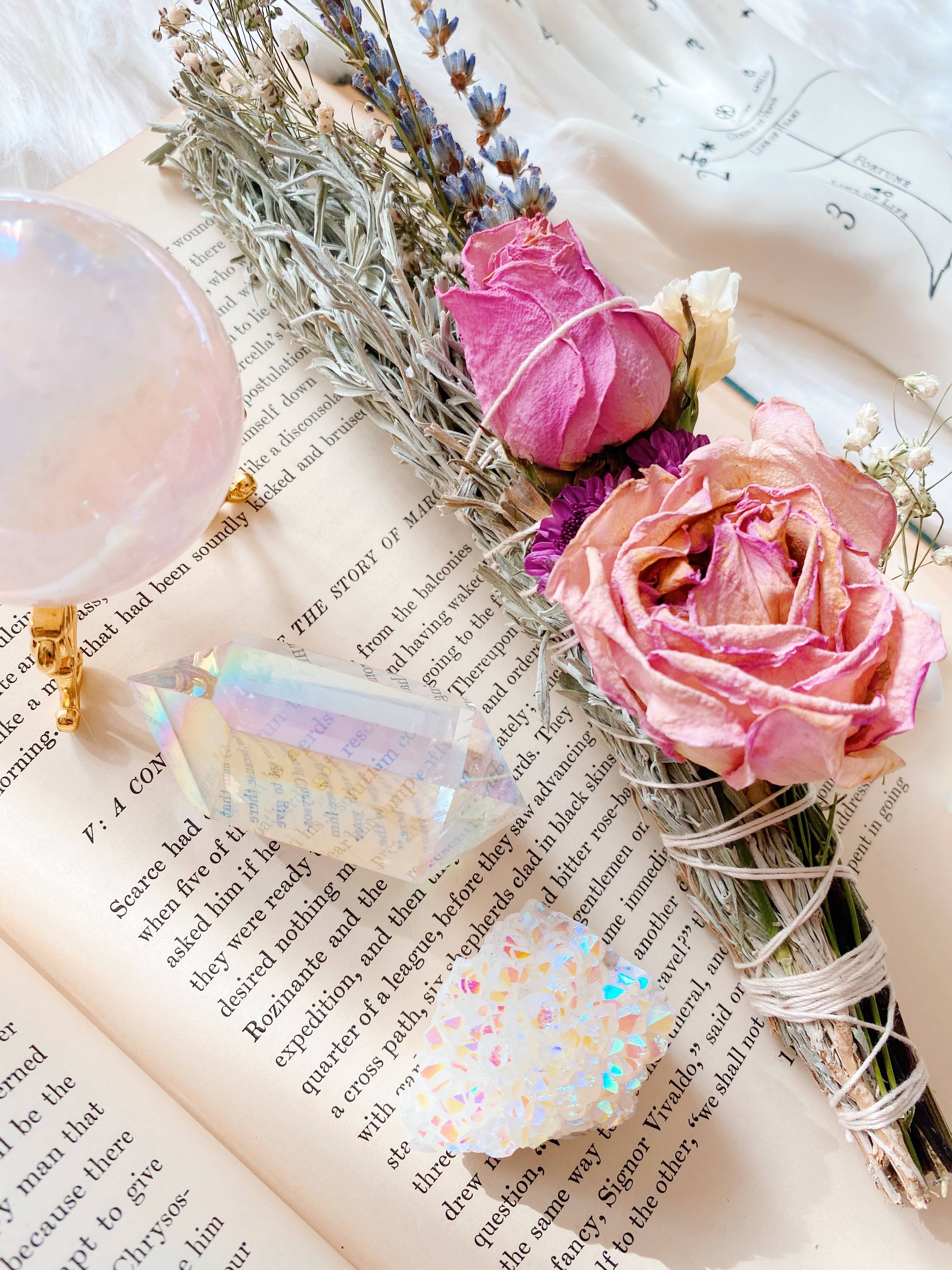 SACRED HEALING Blue/Prairie Sage Bundle - Floral Smudge