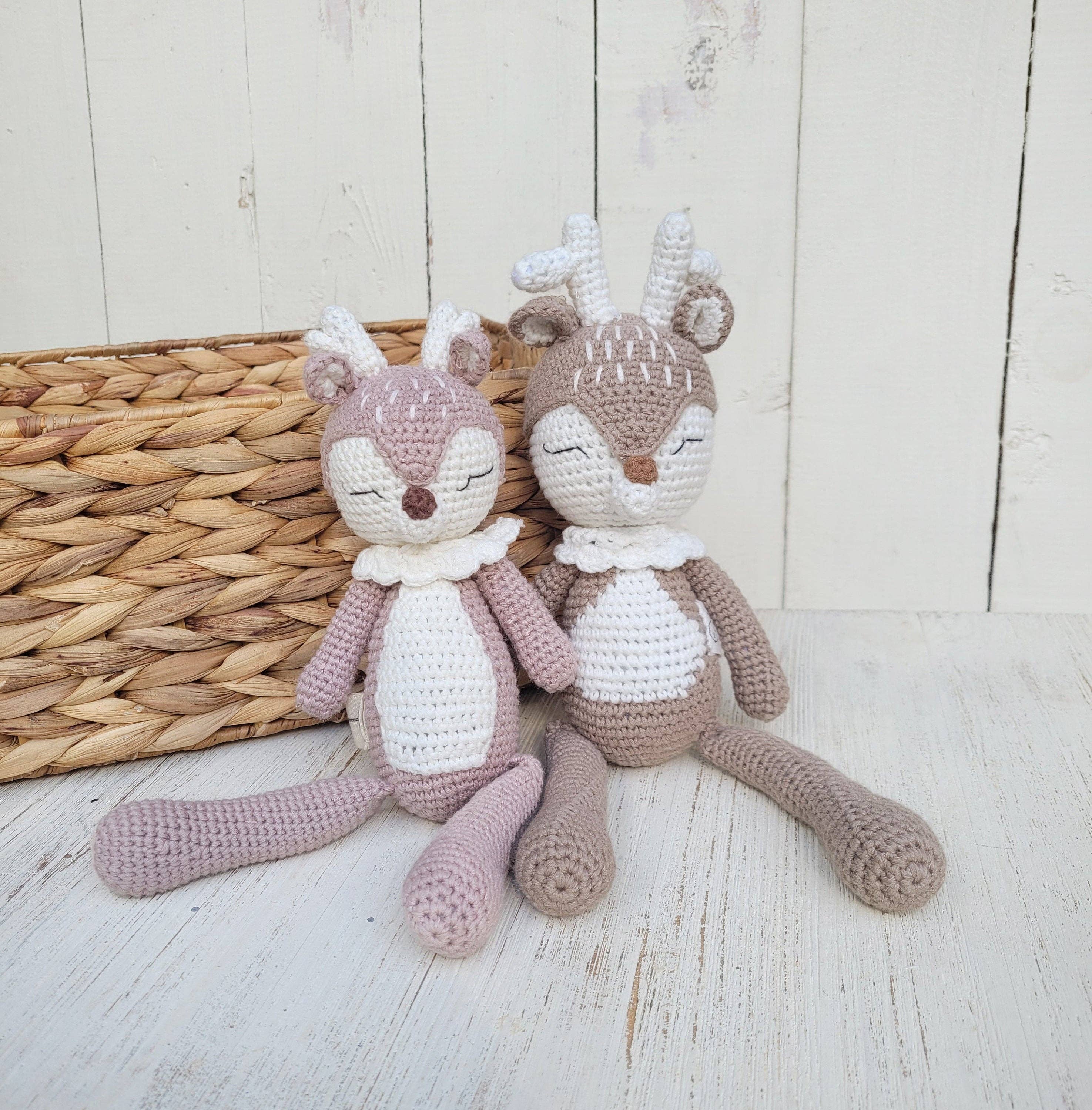 Olive and Cradle Crochet Sleepy Deer