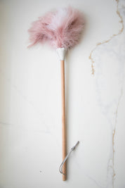 Pink Ostrich Feather Duster