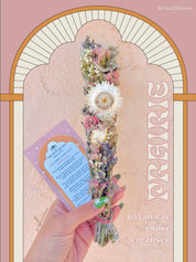 The 12th Moon PRAIRIE Floral Sage Smudge Bundle - Botanical Smoke Cleanser