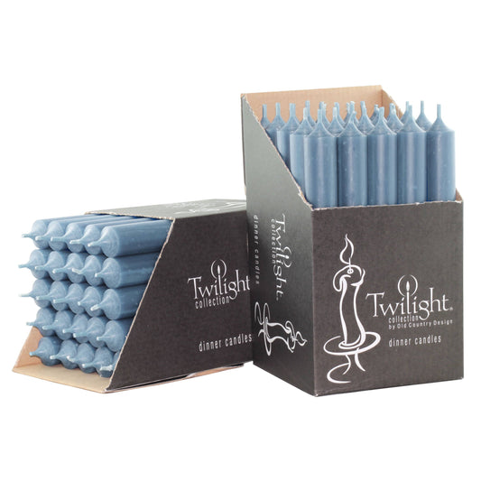 Blue Grey 7" Dinner Candles- Individual