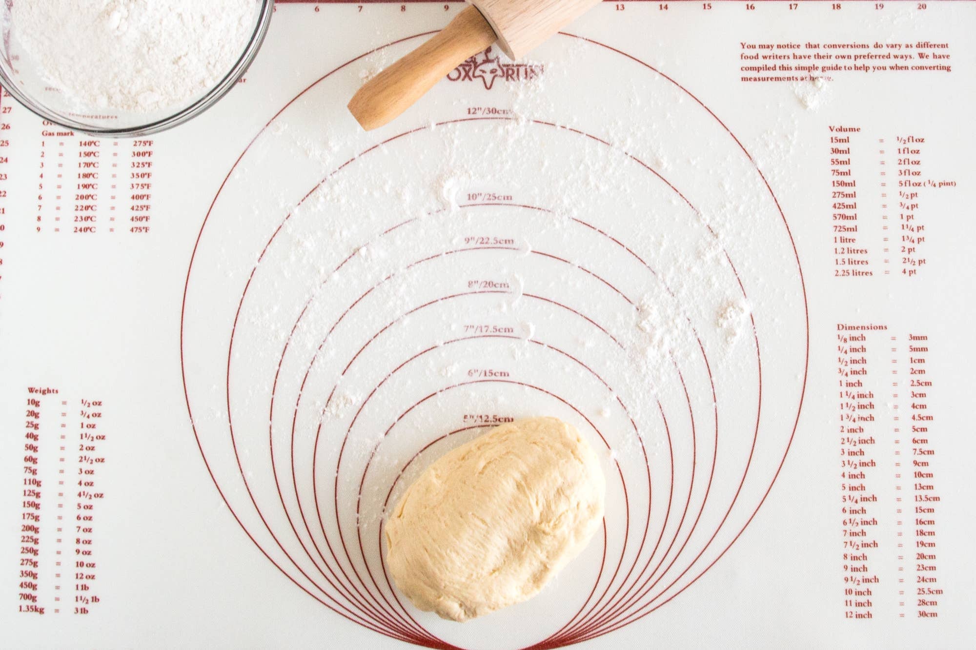 Fox Run Silicone Baking Mat with Measurements, 23.25" x 15.25"