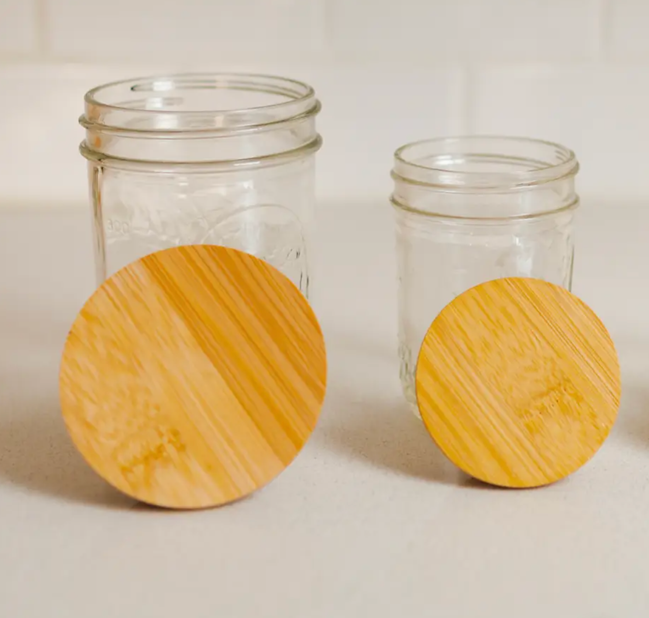 Bamboo Mason Jar Lid | Wide Mouth