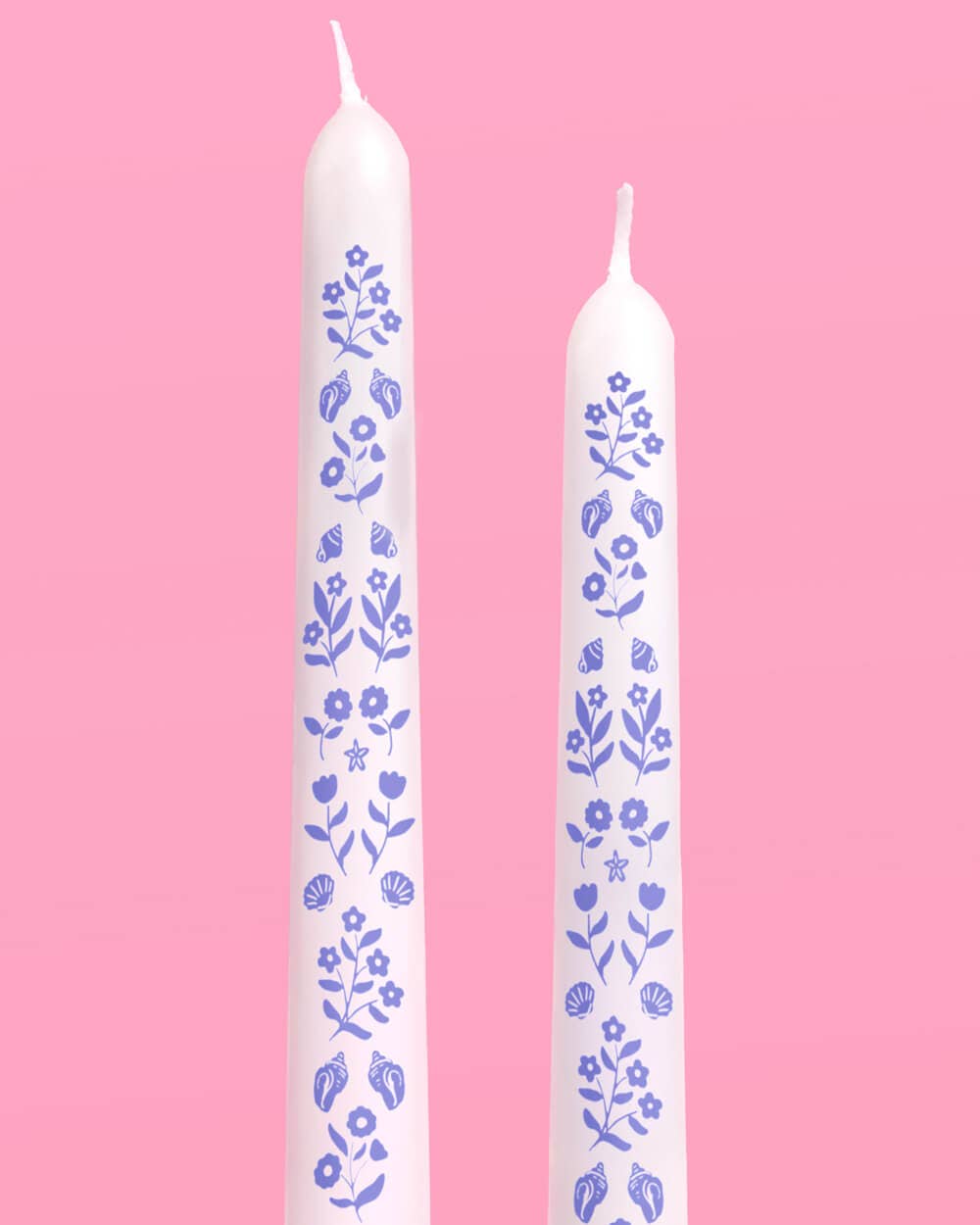 Coastal Candlesticks - set of 2 10" tapered candles