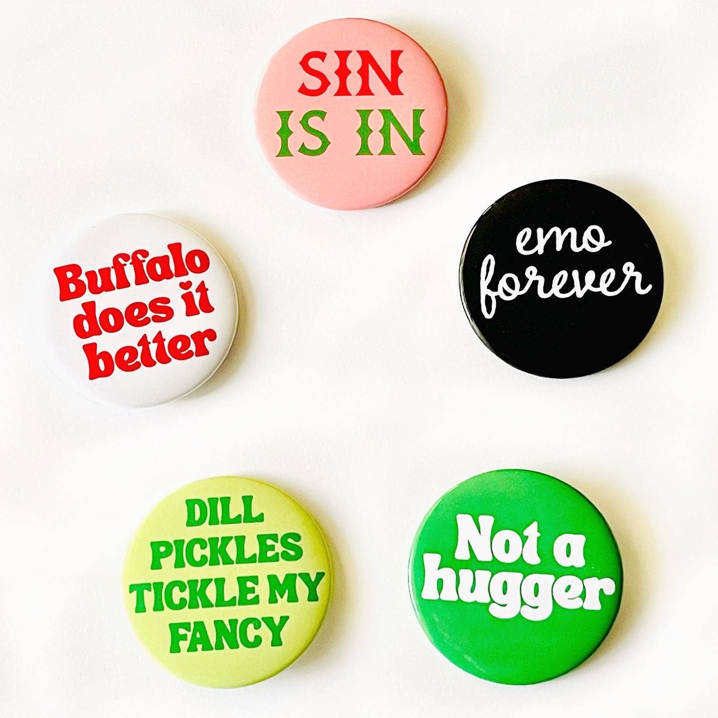 Not a hugger retro style Pinback button pin introvert
