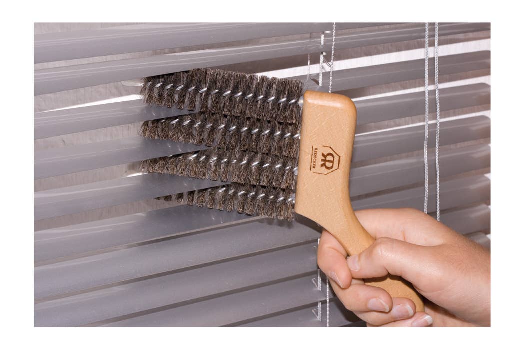 Redecker Window Blind Brush, Dark Goat Hair - 12cm