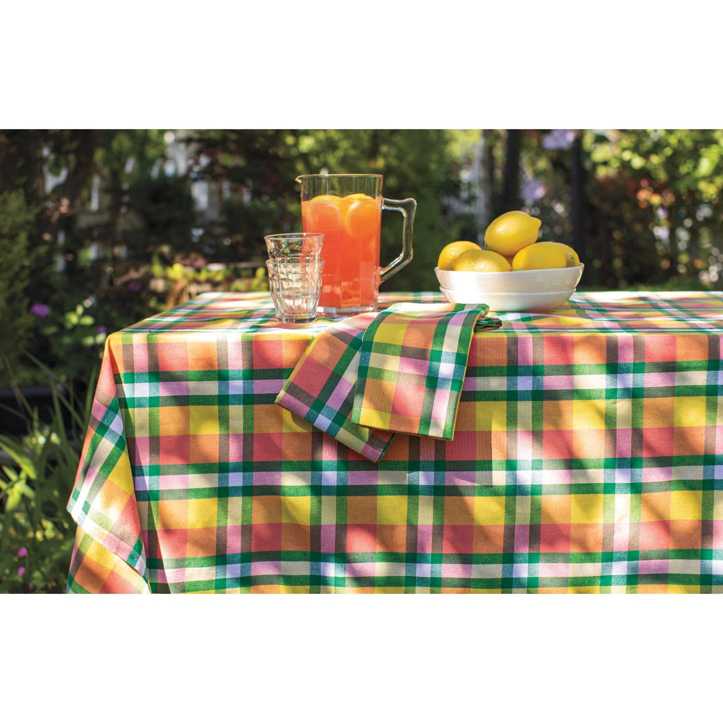 Recycled Cotton 2nd Spin Plaid Meadow Napkins Set of 4