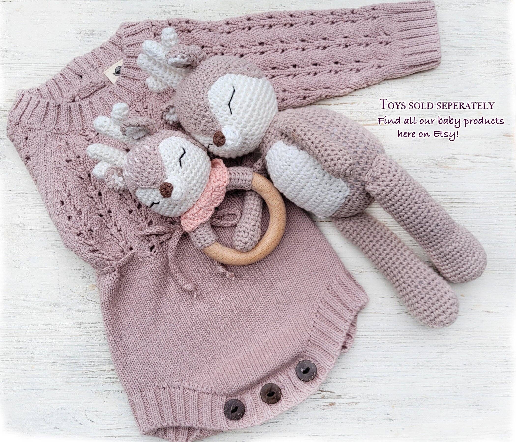 Olive and Cradle Crochet Sleepy Deer