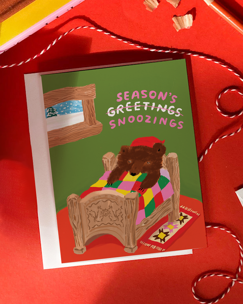 Season's Snoozings Greeting Card