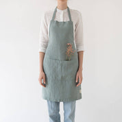 Linen Tales Daily Apron- Green Milieu