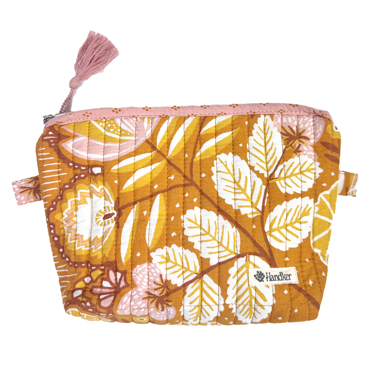 Tawny Quilted Zipper Pouch