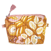 Tawny Quilted Zipper Pouch