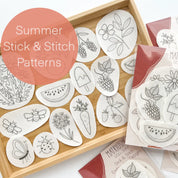 Summer Stick & Stitch Embroidery Patterns/Patches