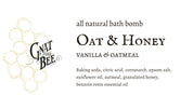 Gnat & Bee Oat and Honey | Natural Bath Bomb