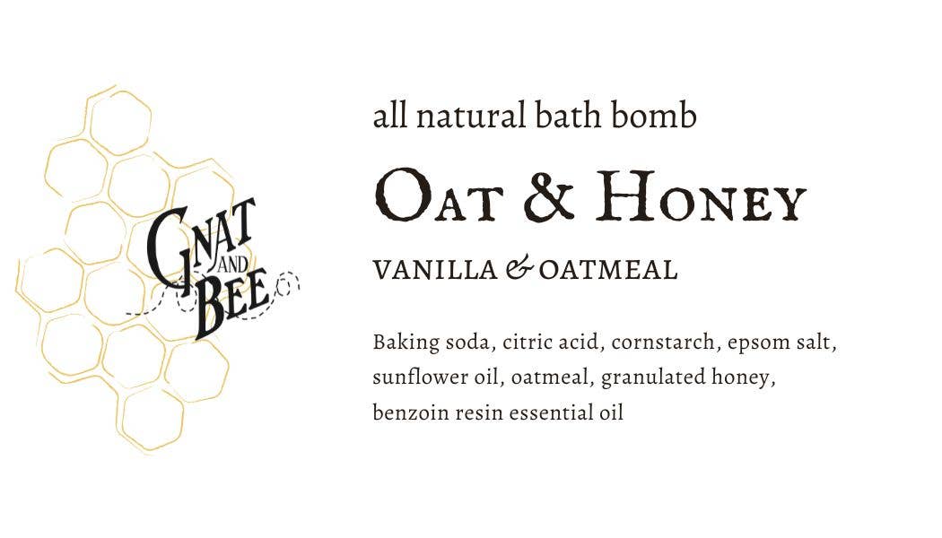 Gnat & Bee Oat and Honey | Natural Bath Bomb